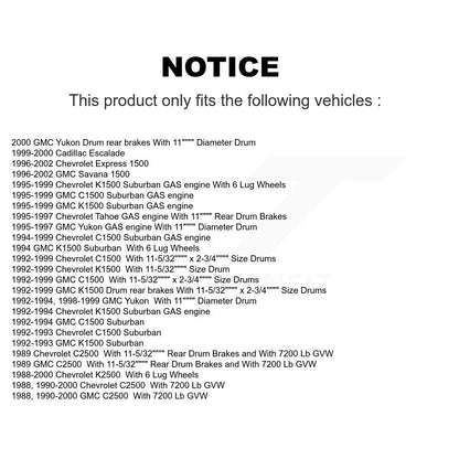 [Avant + Arrière] Kit de plaquette (semi-métallique) de frein pour Chevrolet C1500 K1500 GMC K2500 Suburban C2500 Yukon Tahoe Express 1500 Savana Cadillac Escalade KSN-100069