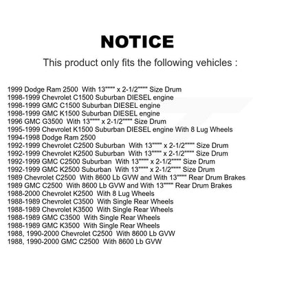 [Avant + Arrière] Kit de plaquette (semi-métallique) de frein pour Chevrolet Dodge Ram 2500 K2500 C2500 K1500 Suburban GMC C1500 C3500 K3500 KSN-100072