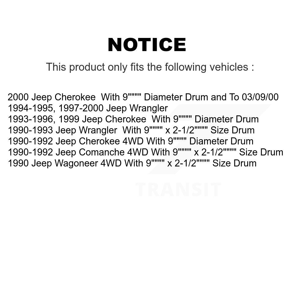 [Avant + Arrière] Kit de plaquette (semi-métallique) de frein pour Jeep Wrangler Cherokee Comanche Wagoneer KSN-100102