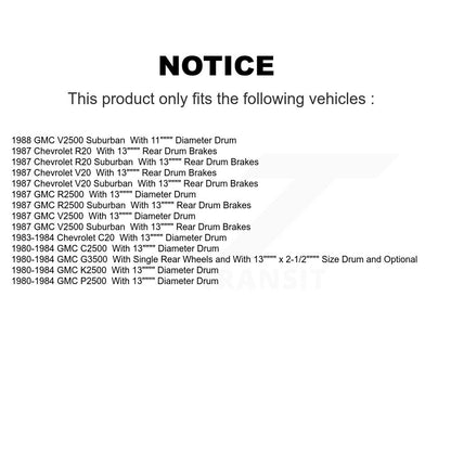 [Avant + Arrière] Kit de plaquette (semi-métallique) de frein pour Chevrolet GMC C20 K2500 C2500 V20 R20 G3500 V2500 R2500 Suburban P2500 KSN-100113
