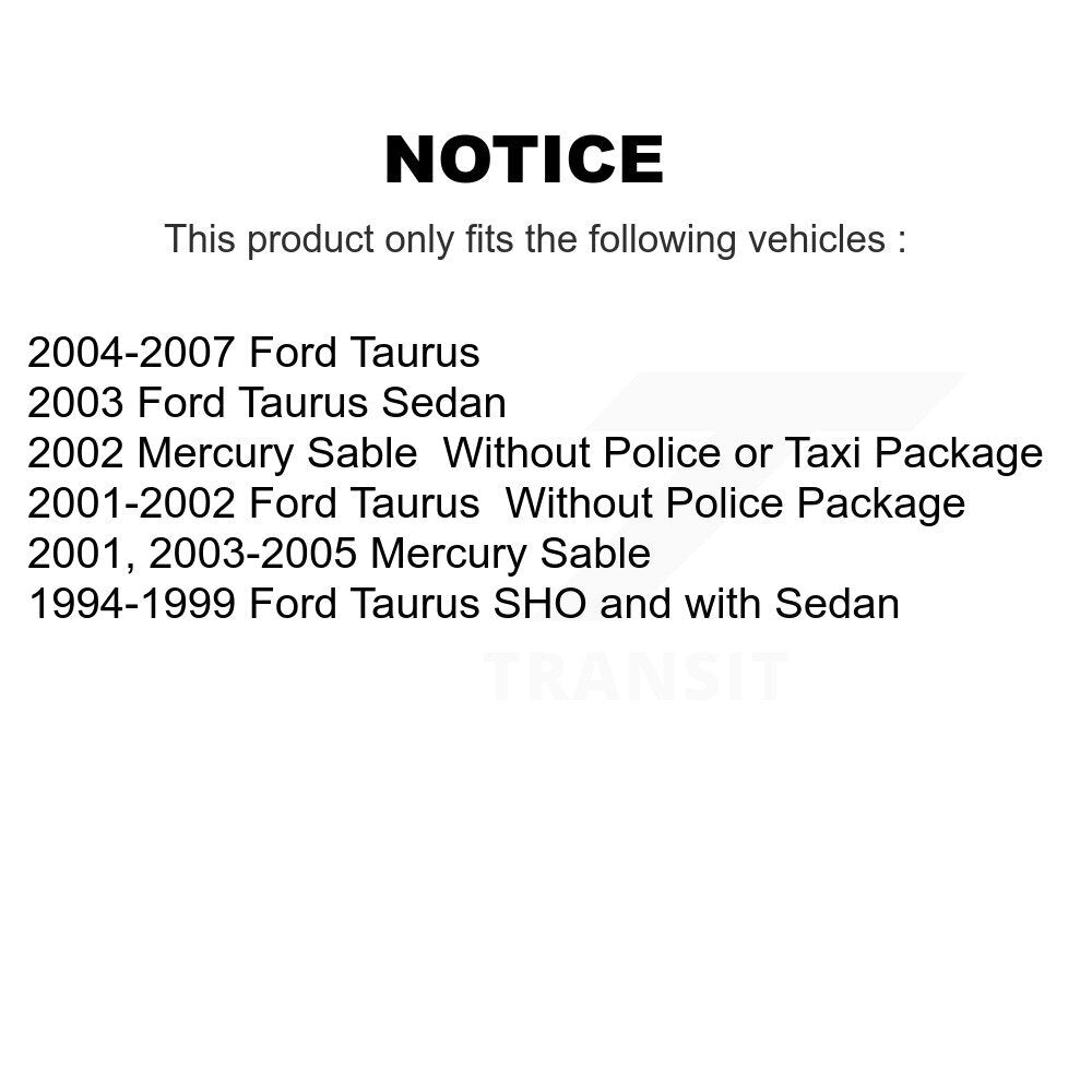 [Avant + Arrière] Kit de plaquette (semi-métallique) de frein pour Ford Taurus Mercury Sable KSN-100135