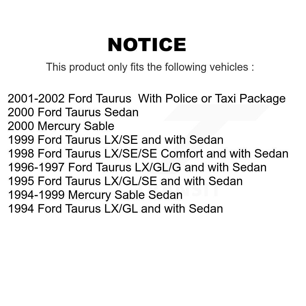 [Avant + Arrière] Kit de plaquette (semi-métallique) de frein pour Ford Taurus Mercury Sable KSN-100136