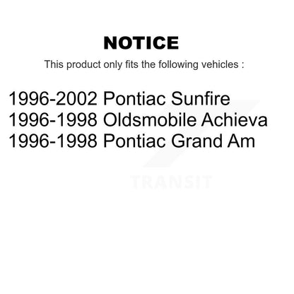 [Avant + Arrière] Kit de plaquette (semi-métallique) de frein pour Pontiac Sunfire Grand Am Oldsmobile Achieva KSN-100160