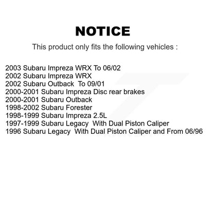 [Avant + Arrière] Kit de plaquette (semi-métallique) de frein pour Subaru Outback Forester Legacy Impreza KSN-100175