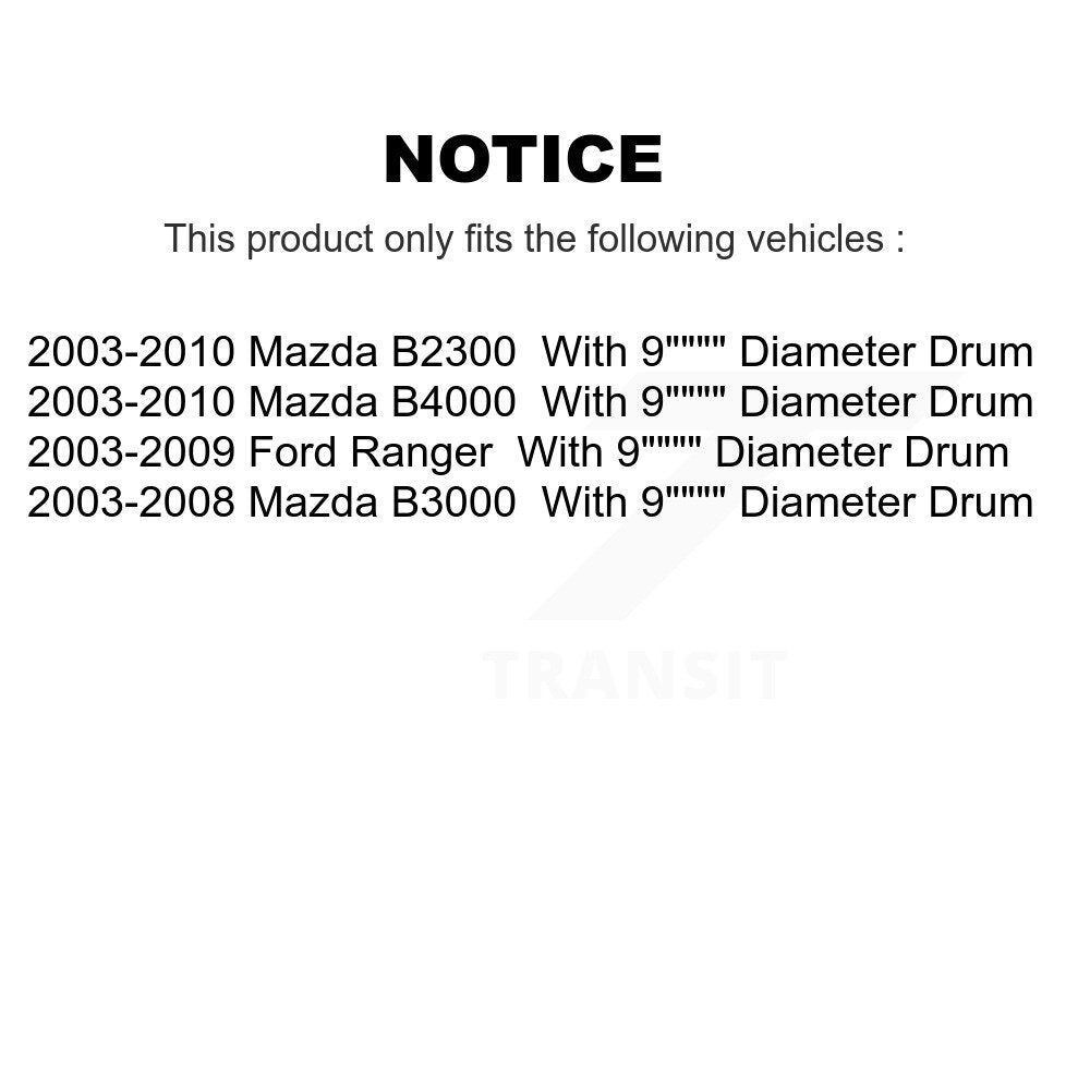 [Avant + Arrière] Kit de plaquette (semi-métallique) de frein pour Ford Ranger Mazda B2300 B3000 B4000 avec 9" Diameter KSN-100209