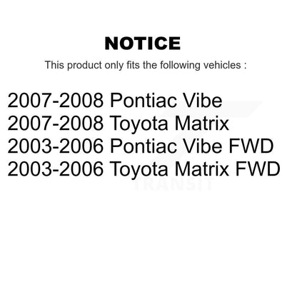 [Avant + Arrière] Kit de plaquette (semi-métallique) de frein pour Toyota Matrix Pontiac Vibe KSN-100249