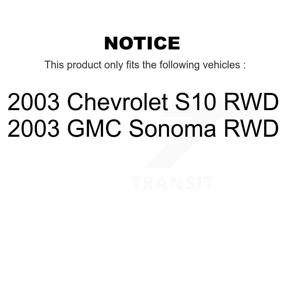 [Avant + Arrière] Kit de plaquette (semi-métallique) de frein pour 2003 Chevrolet S10 GMC Sonoma RWD KSN-100270