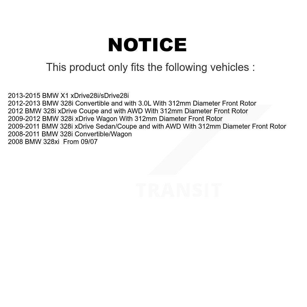 [Avant + Arrière] Kit de plaquette (semi-métallique) de frein pour BMW 328i xDrive X1 328xi KSN-100550