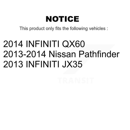 [Avant + Arrière] Kit de plaquette (semi-métallique) de frein pour Nissan Pathfinder Infiniti JX35 QX60 INFINITI KSN-100580