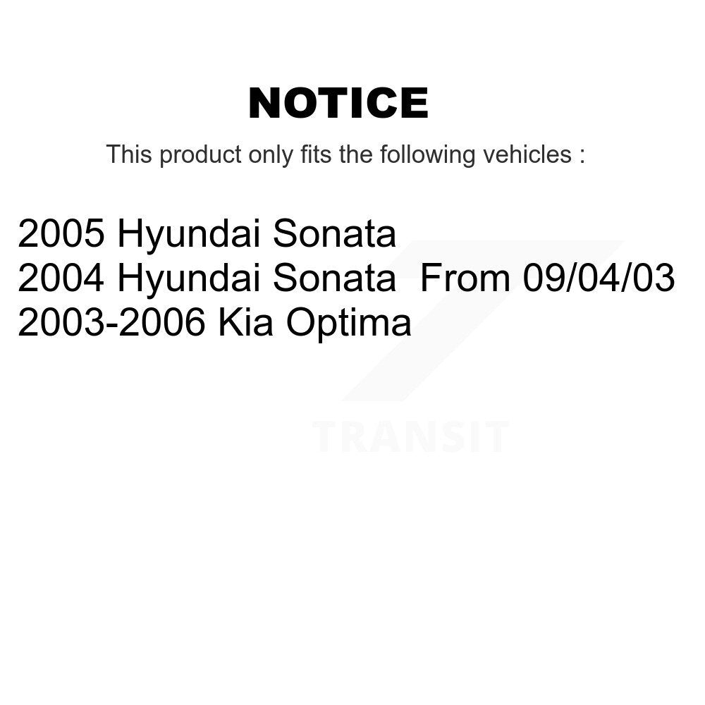 [Avant + Arrière] Kit de plaquette (semi-métallique) de frein pour Hyundai Sonata Kia Optima KSN-100587