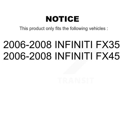 [Avant + Arrière] Kit de plaquette (semi-métallique) de frein pour 2006-2008 Infiniti FX35 FX45 INFINITI KSN-100640