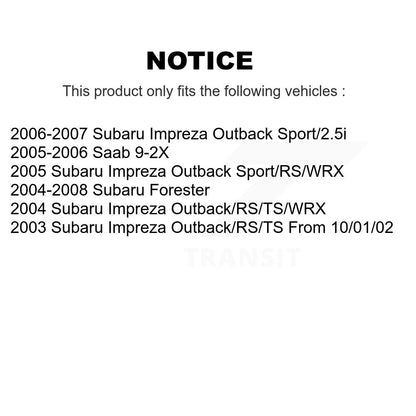 [Avant + Arrière] Kit de plaquette (semi-métallique) de frein pour Subaru Forester Impreza Saab 9-2X KSN-100666
