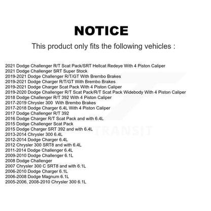 [Avant + Arrière] Kit de plaquette (semi-métallique) de frein pour Dodge Charger Chrysler 300 Challenger Magnum KSN-100670