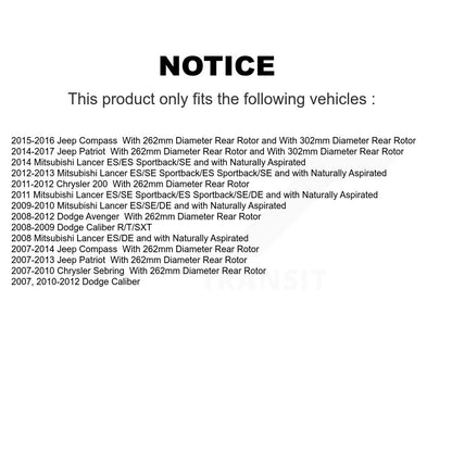 [Avant + Arrière] Kit de plaquette (semi-métallique) de frein pour Jeep Dodge Chrysler Caliber Compass Patriot Sebring 200 Mitsubishi Lancer Avenger KSN-100681