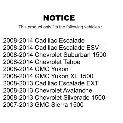 [Avant + Arrière] Kit de plaquette (semi-métallique) de frein pour Chevrolet Silverado 1500 GMC Sierra Tahoe Suburban Yukon Cadillac XL Avalanche Escalade ESV EXT KSN-100709