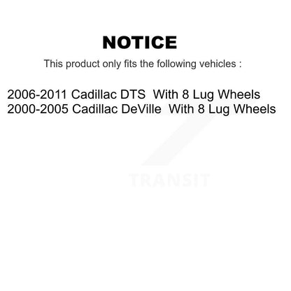 [Avant + Arrière] Kit de plaquette (semi-métallique) de frein pour Cadillac DeVille DTS avec 8 Lug Wheels KSN-100717