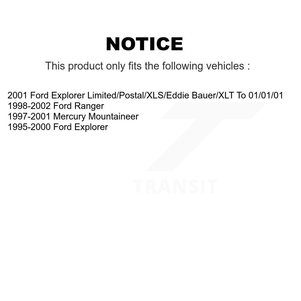 [Avant + Arrière] Kit de plaquette (semi-métallique) de frein pour Ford Ranger Explorer Mercury Mountaineer KSN-100768