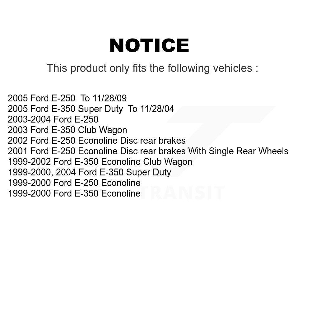 [Avant + Arrière] Kit de plaquette (semi-métallique) de frein pour Ford E-250 Econoline E-350 Super Duty Club Wagon KSN-100773