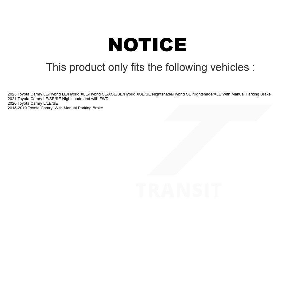[Avant + Arrière] Kit de plaquette (semi-métallique) de frein pour Toyota Camry KSN-100860