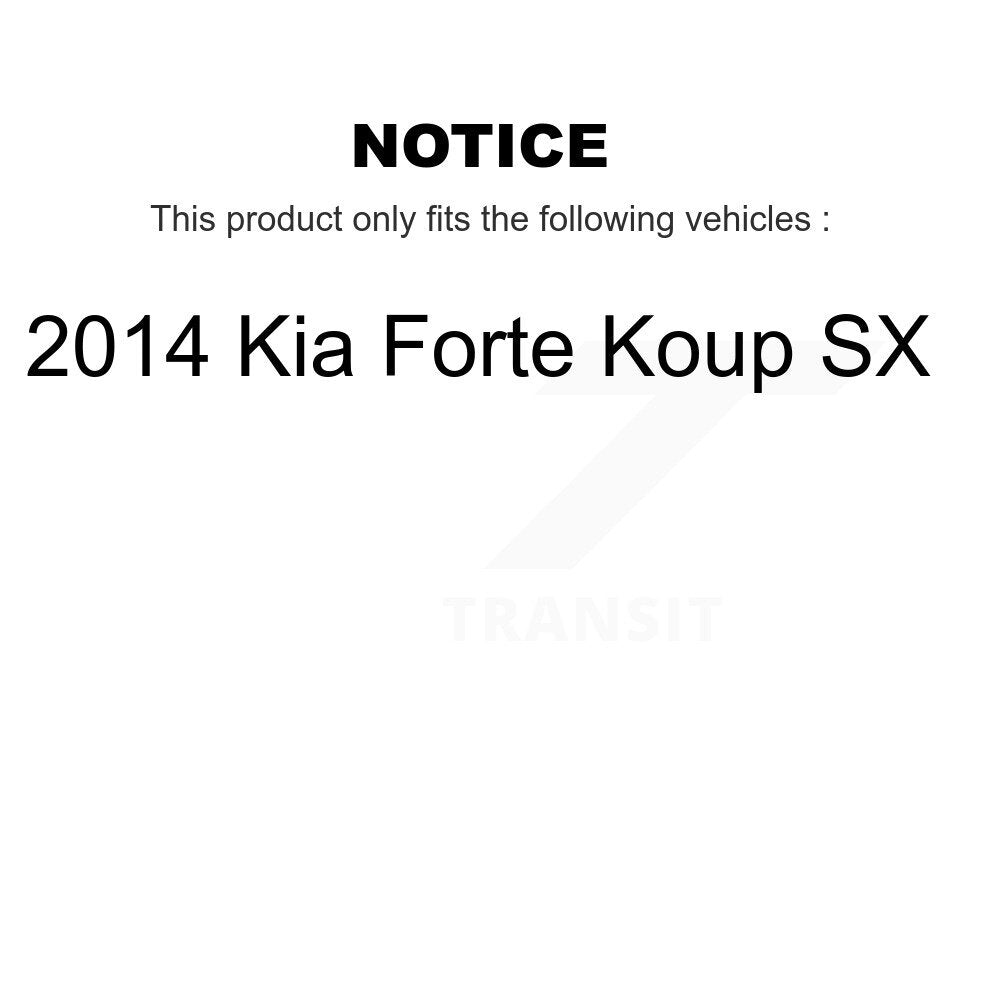 [Avant + Arrière] Kit de plaquette (semi-métallique) de frein pour 2014 Kia Forte Koup SX KSN-100871