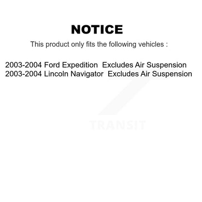 [Avant] Kit d'ensemble de jambe de suspension avec ressort hélicoïdal pour 2003-2004 Ford Expedition Lincoln Navigator Excludes Air Suspension KSS-100518