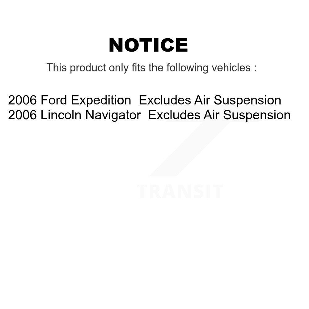 [Avant] Kit d'ensemble de jambe de suspension avec ressort hélicoïdal pour 2006 Ford Expedition Lincoln Navigator Excludes Air Suspension KSS-100519