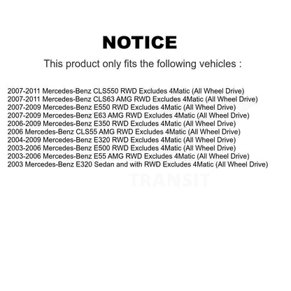 [Avant] Kit d'ensemble de jambe de suspension avec ressort hélicoïdal pour Mercedes-Benz E350 E320 E500 CLS550 E550 E55 AMG E63 CLS55 CLS63 Excludes 4Matic (All Wheel Drive) KSS-100551