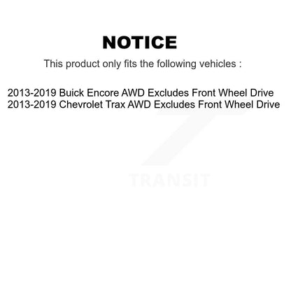 [Avant] Kit d'ensemble de jambe de suspension avec ressort hélicoïdal pour 2013-2019 Buick Encore Chevrolet Trax Excludes Wheel Drive AWD KSS-100621