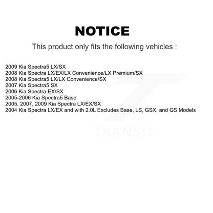 [Avant] Kit d'ensemble de jambe de suspension avec ressort hélicoïdal pour Kia Spectra Spectra5 KSS-100648