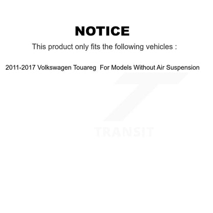 [Avant] Kit d'ensemble de jambe de suspension avec ressort hélicoïdal pour 2011-2017 Volkswagen Touareg Models sans Air Suspension KSS-100680