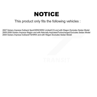 [Avant] Kit d'ensemble de jambe de suspension avec ressort hélicoïdal pour Subaru Impreza Excludes Sedan Model KSS-100687