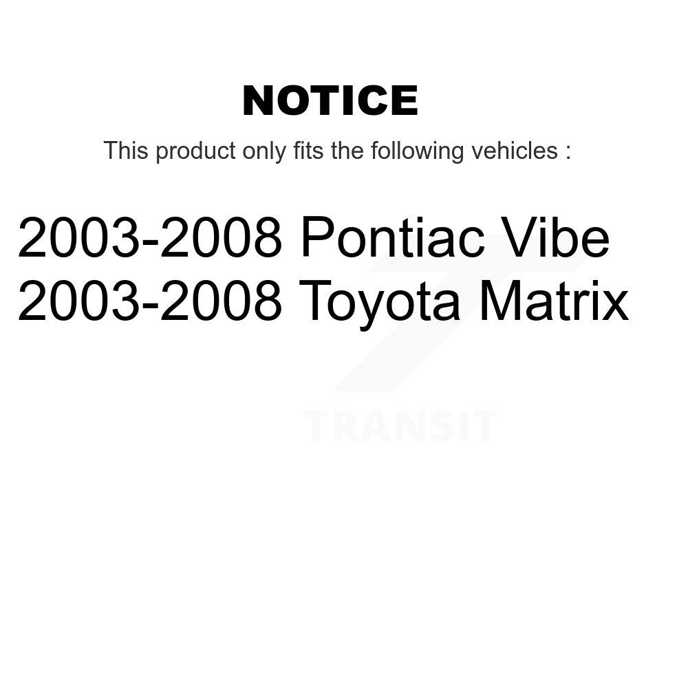 [Avant] Kit d'ensemble de jambe de suspension avec ressort hélicoïdal pour 2003-2008 Toyota Matrix Pontiac Vibe KSS-100701