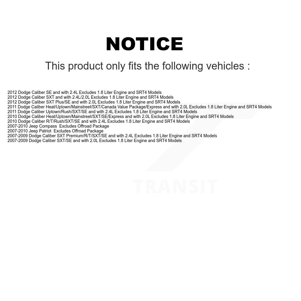 [Avant] Ensemble de jambe de suspension avec ressort hélicoïdal pour Jeep Dodge Caliber Patriot Compass KSS-100729