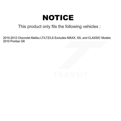 [Avant] Kit d'ensemble de jambe de suspension avec ressort hélicoïdal pour Chevrolet Malibu Pontiac G6 KSS-100749