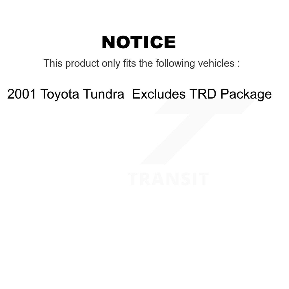[Avant] Kit d'ensemble de jambe de suspension avec ressort hélicoïdal pour 2001 Toyota Tundra Excludes TRD Package KSS-100796