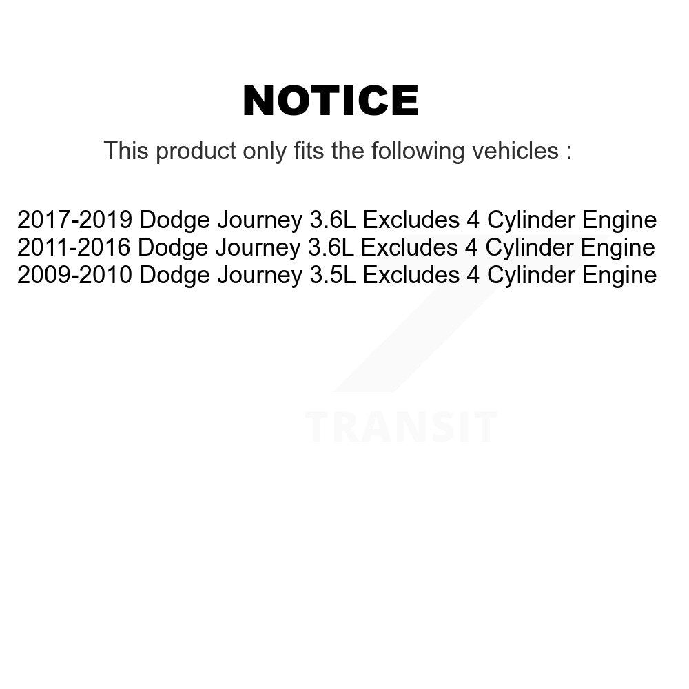 [Avant] Kit d'ensemble de jambe de suspension avec ressort hélicoïdal pour Dodge Journey Excludes 4 Cylinder Engine KSS-100946