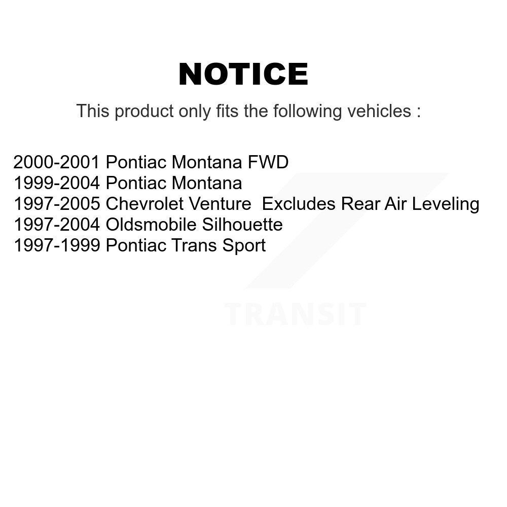 [Avant] Kit d'ensemble de bras de suspension et joint à rotule pour Chevrolet Venture Pontiac Montana Oldsmobile Silhouette Trans Sport KSS-103980