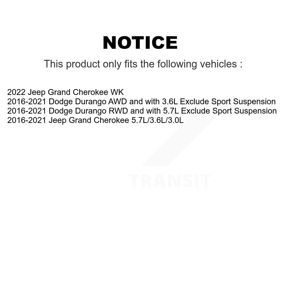 [Avant] Ensemble de jambe de suspension avec ressort hélicoïdal pour Jeep Grand Cherokee Dodge Durango WK KSS-104173