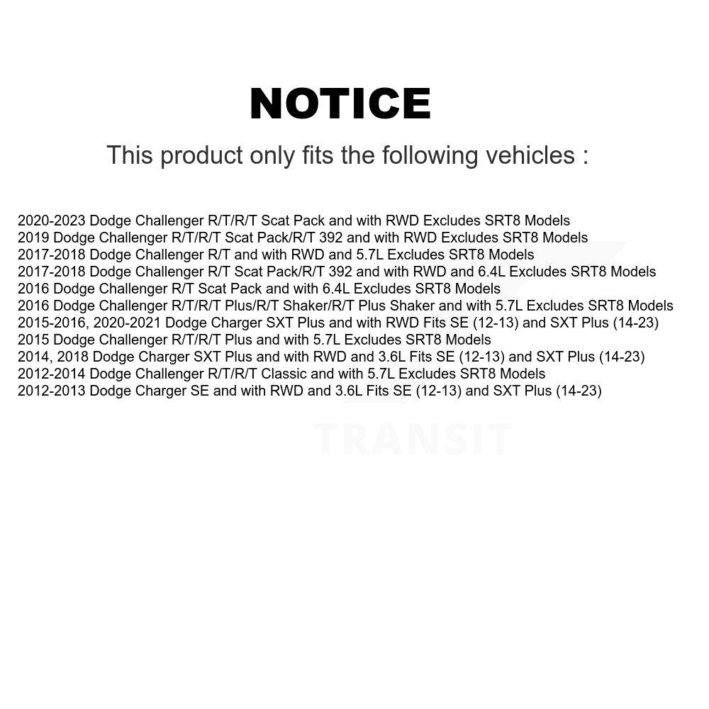 [Avant] Ensemble de jambe de suspension avec ressort hélicoïdal pour Dodge Challenger Charger KSS-104193