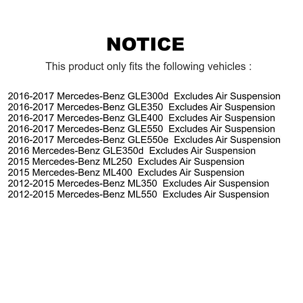 [Avant Gauche] Ensemble de jambe de suspension avec ressort hélicoïdal pour Mercedes-Benz ML350 GLE350 GLE400 ML400 ML550 KSS-104261
