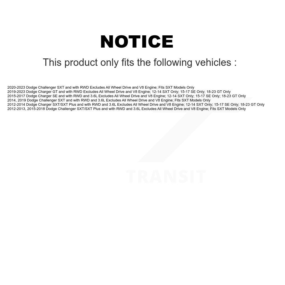 [Avant Droite] Ensemble de jambe de suspension avec ressort hélicoïdal pour Dodge Charger Challenger KSS-104290