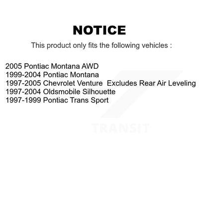 [Avant] Ensemble de jambe de suspension avec ressort hélicoïdal pour Pontiac Montana Chevrolet Venture Oldsmobile Trans KSS-104322