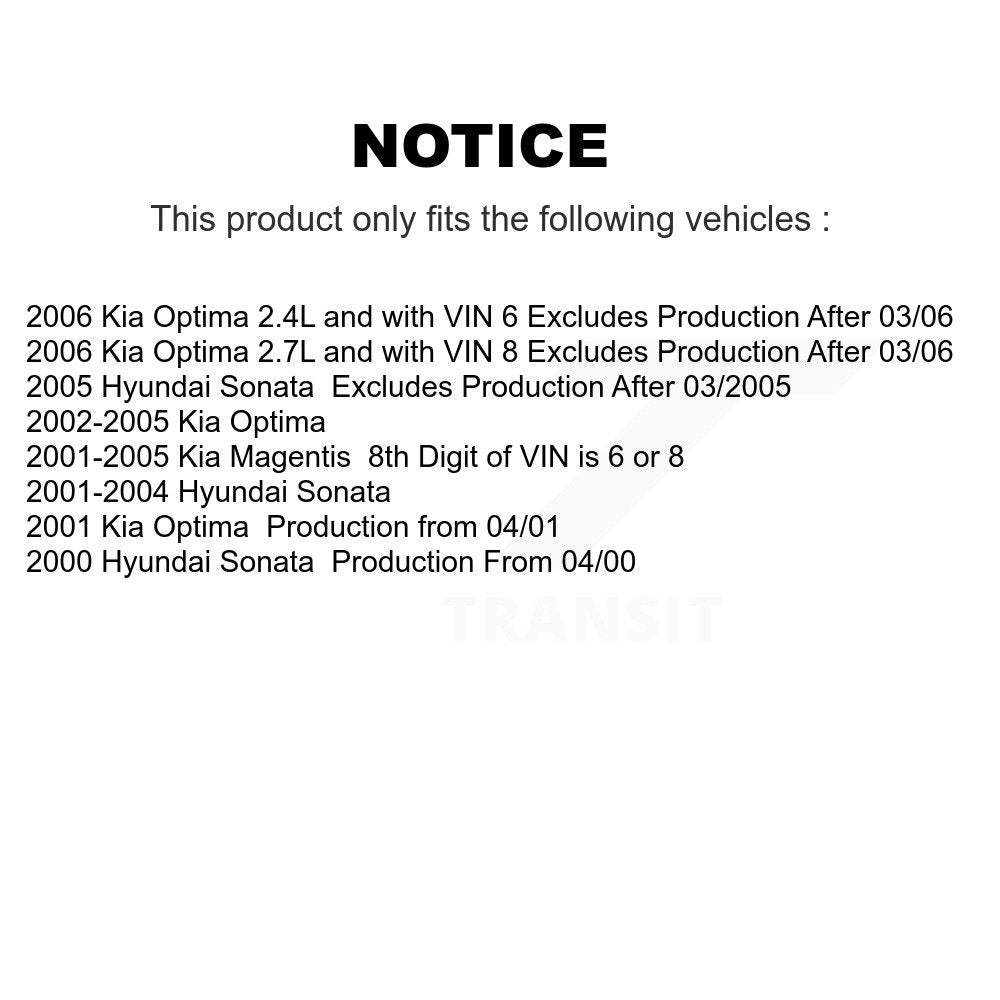 [Avant] Ensemble de jambe de suspension avec ressort hélicoïdal pour Hyundai Sonata Kia Optima Magentis KSS-104337
