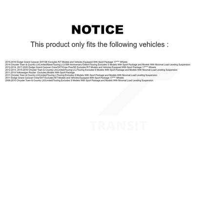 [Avant] Ensemble de jambe de suspension avec ressort hélicoïdal pour Dodge Grand Caravan Chrysler Town Country Routan KSS-104345