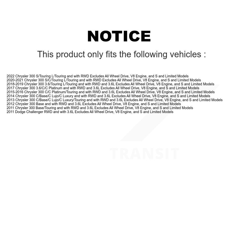[Avant Gauche] Ensemble de jambe de suspension avec ressort hélicoïdal pour Chrysler 300 Dodge Challenger KSS-104357