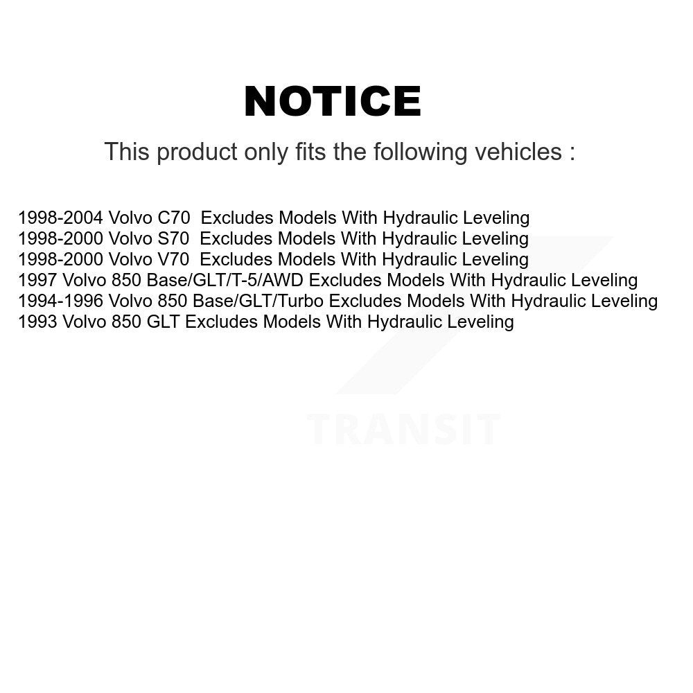 [Avant] Ensemble de jambe de suspension avec ressort hélicoïdal pour Volvo S70 850 V70 C70 KSS-104402