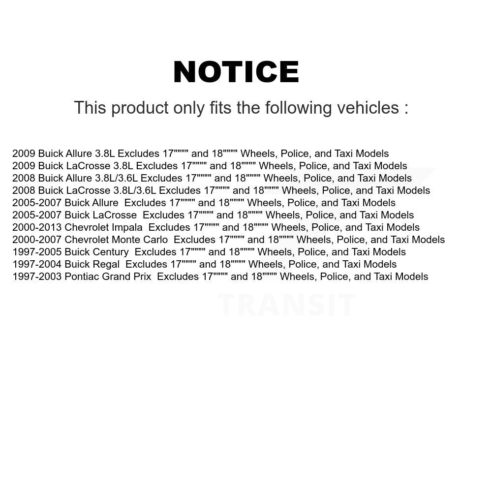 [Avant] Ensemble de jambe de suspension avec ressort hélicoïdal pour Chevrolet Impala Buick LaCrosse Century Allure Prix KSS-104439