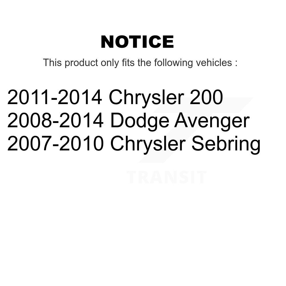 [Avant Gauche] Ensemble de jambe de suspension avec ressort hélicoïdal pour Chrysler 200 Dodge Avenger Sebring KSS-104477
