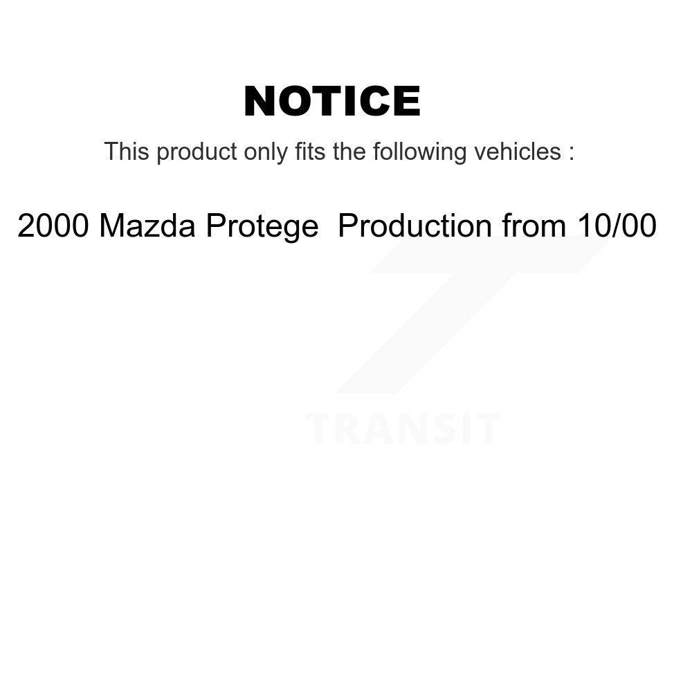 [Avant Gauche] Ensemble de jambe de suspension avec ressort hélicoïdal pour 2000 Mazda Protege Production from 10 00 KSS-104709