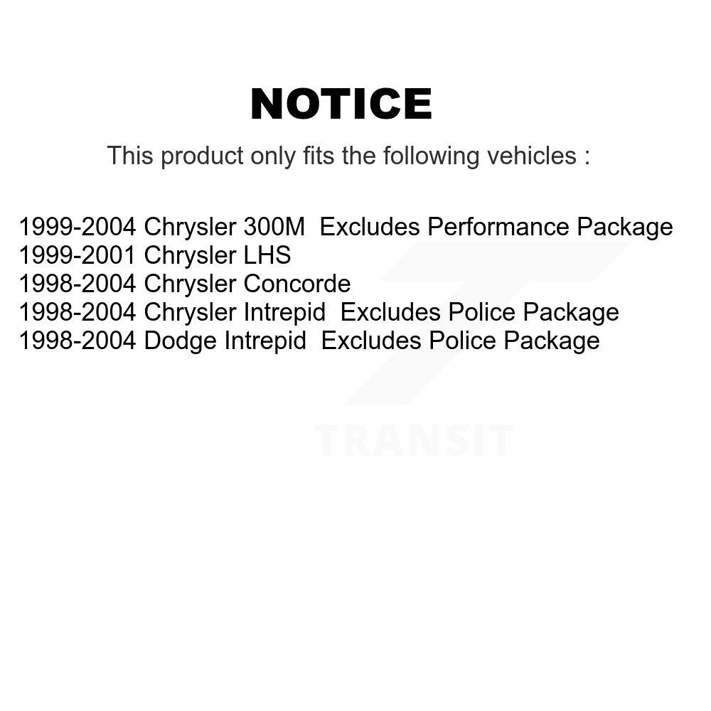 [Avant Gauche] Ensemble de jambe de suspension avec ressort hélicoïdal pour Chrysler Intrepid Dodge 300M Concorde LHS KSS-104746